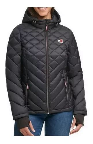 chamarra acolchada tommy hilfiger|chamarra negra mujer.